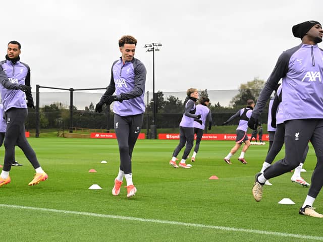 Liverpool training. (Photo by John Powell/Liverpool FC via Getty Images)