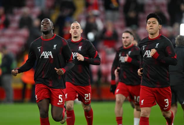 Liverpool prepare to face Atalanta in the Europa League quarter-final second leg.  (Photo by John Powell/Liverpool FC via Getty Images)