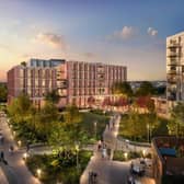 Artist's vision for Huyton development plan. Image: Knowsley Council