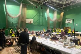 Election count in Southport's Dunes Leisure Centre. Image: LDRS