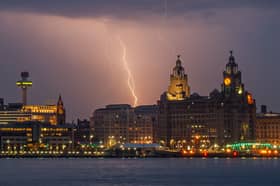Lightning over Liverpool Liver Buildings. Image: RIchard/stock.adobe
