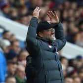 Jurgen Klopp on the touchline during Liverpool's victory over Aston Villa in November 2019.  (Photo by GEOFF CADDICK/AFP via Getty Images)