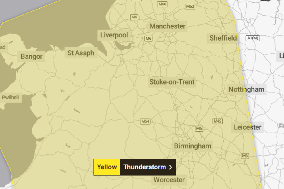 Liverpool weather: Met Office issues warning as thunderstorms replace ...