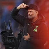 Jurgen Klopp, Manager of Liverpool, shows appreciation to the fans following the Premier League match between Aston Villa and Liverpool FC at Villa Park on May 13, 2024 in Birmingham, England. (Photo by Alex Pantling/Getty Images)