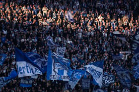 Fans of Hertha Berlin at Olympiastadion (Photo by Maja Hitij/Getty Images)