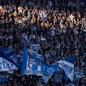 Fans of Hertha Berlin at Olympiastadion (Photo by Maja Hitij/Getty Images)