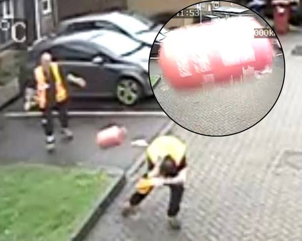 Gas cannister exploded after being incorrectly thrown out with household rubbish