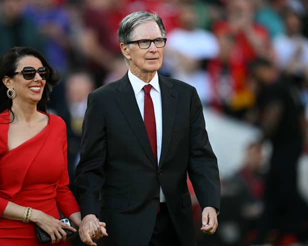 Linda Pizzuti with husband and Liverpool principal owner John Henry. (Photo by PAUL ELLIS/AFP via Getty Images)