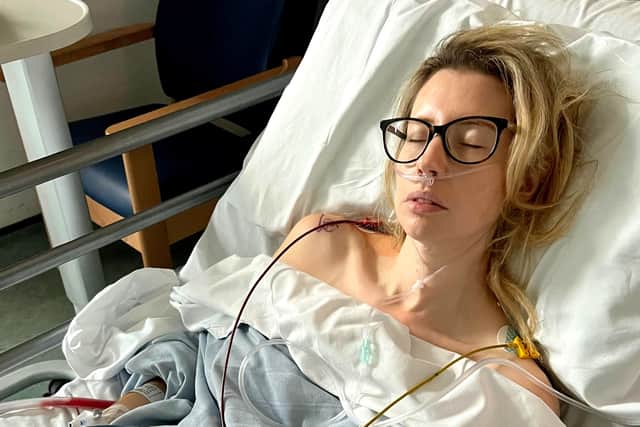Jennifer Pickering undergoing treatment.