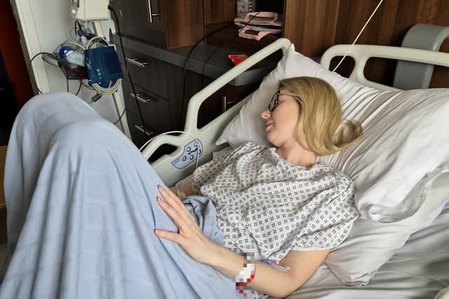 Jennifer Pickering undergoing treatment.