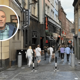 New Retro Records founder Jon Withnall and The Cavern.