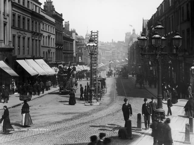 Lord Street in Liverpool, circa 1900. (Photo by London Stereoscopic Company/Hulton Archive/Getty Images)
