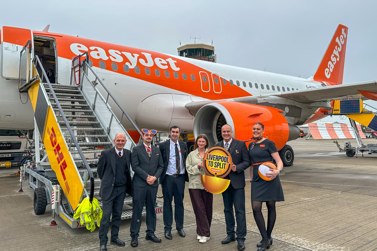 First Easyjet easyJet's first flight to Split takes off from Liverpool Airport