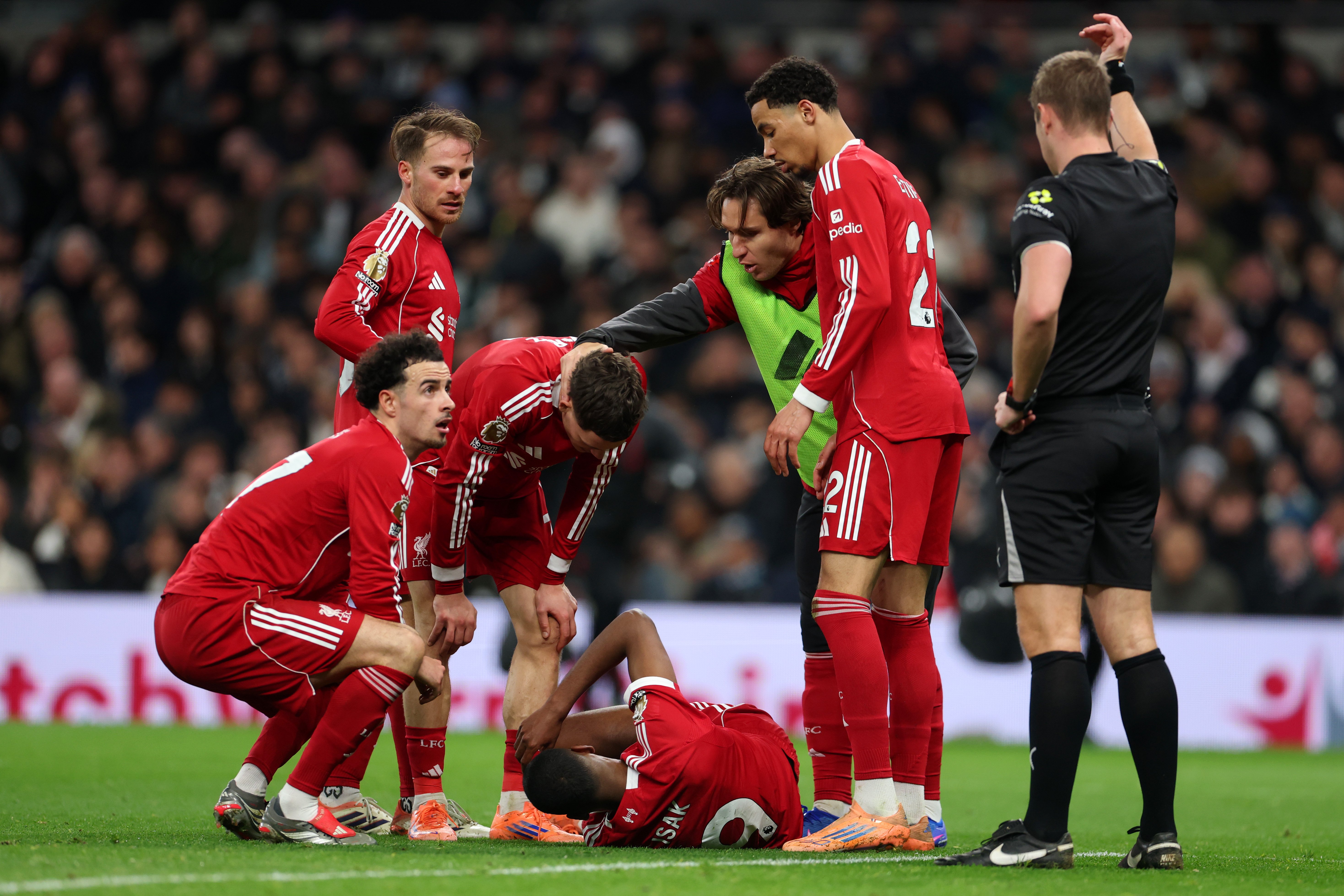 Liverpool suffer two new potential injury blows as Alexander Isak limps ...