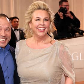 Stephen Graham and Hannah Walters at the Golden Globes.