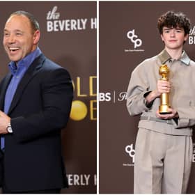 Stephen Graham and Owen Cooper at the Golden Globes, 2026.