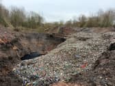 An illegal waste dump in Kirkby 