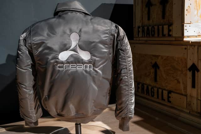 Colleagues who have worked for 40 years at National Museums Liverpool were given the opportunity to select an item. This Cream nightclub flight jacket was chosen by Pauline Rushton, head of Lady Lever Art Gallery and Sudley House.