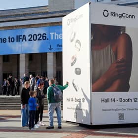 RingConn Gen 3 was on display at the IFA entrance
