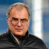 SECOND VISIT: For Leeds United head coach Marcelo Bielsa to Goodison Park following the 1-0 victory at the Toffees back in November 2020, above. Photo by CLIVE BRUNSKILL/POOL/AFP via Getty Images.