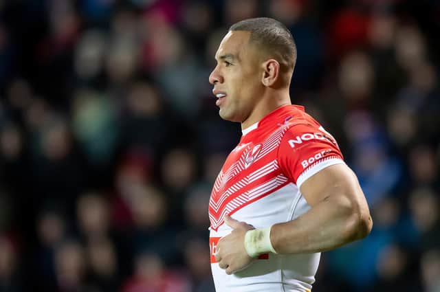 St Helens have three Tongan players the squad – Konrad Hurrell, Will Hopoate (pictured) and Agnatius Paasi Picture: SWPix