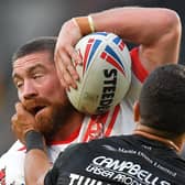 St Helens' Kyle Amor was brought in on loan by Warrington in a bid to beef up the Wolves' front row. Picture: Dave Howarth/PA Wire.