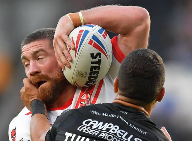 <p>St Helens' Kyle Amor was brought in on loan by Warrington in a bid to beef up the Wolves' front row. Picture: Dave Howarth/PA Wire.</p>