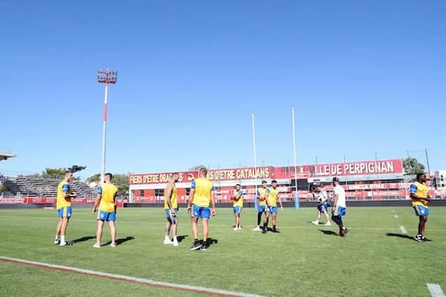 <p>Leeds Rhinos' play-off at Catalans will go ahead as scheduled on Friday. Picture by Manuel Blondeau/SWpix.com.</p>