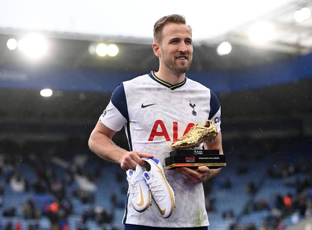 Harry Kane was the Premier League top goalscorer for the 2020/21 season, scoring 23 goals. (Photo by Laurence Griffiths/Getty Images)