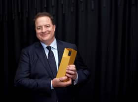 Honoree Brendan Fraser, recipient of the TIFF Tribute Award for Performance presented by IMDbPro for 'The Whale,', poses backstage at the TIFF Tribute Awards Gala during the 2022 Toronto International Film Festival at The Fairmont Royal York Hotel on September 11, 2022 in Toronto, Ontario. (Photo by Unique Nicole/Getty Images)