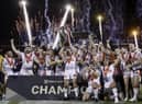 St Helens celebrate their World Club Challenge triumph. (Photo: David Neilson/SWpix.com)