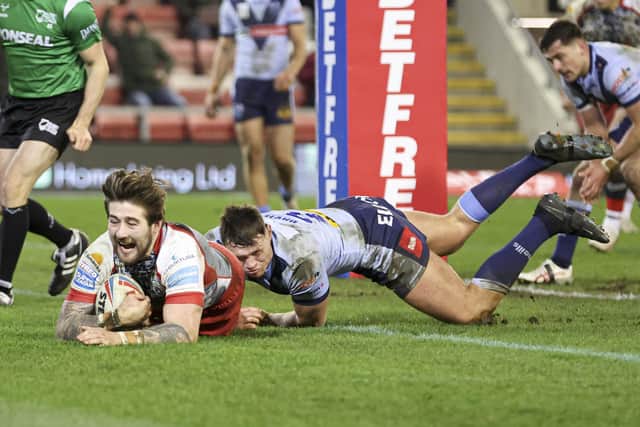 Shorrocks scored for Leigh in their victory over St Helens
