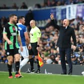 Sean Dyche, Manager of Everton, will be without his key midfielder for the clash at Brighton
