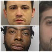 All of the convicted murderers pictured here refused to attend their sentencing hearings. 
Top left: Jordan McSweeney refused to attend court to be sentenced for the murder of Zara Aleena during a hearing held in December 2022
Bottom left: Sheffield killer, Jermaine Richards, was given two opportunities to face the family of David Ford, the man he murdered, but opted not to leave his prison cell on both occasions. 
Right: Thomas Cashman chose not to attend court to be sentenced for the murder of Olivia Pratt Korbel, the nine-year-old girl he shot dead at her home in Liverpool, during a hearing held earlier this month on April 3, 2023