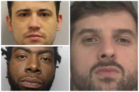 All of the convicted murderers pictured here refused to attend their sentencing hearings. 
Top left: Jordan McSweeney refused to attend court to be sentenced for the murder of Zara Aleena during a hearing held in December 2022
Bottom left: Sheffield killer, Jermaine Richards, was given two opportunities to face the family of David Ford, the man he murdered, but opted not to leave his prison cell on both occasions. 
Right: Thomas Cashman chose not to attend court to be sentenced for the murder of Olivia Pratt Korbel, the nine-year-old girl he shot dead at her home in Liverpool, during a hearing held earlier this month on April 3, 2023