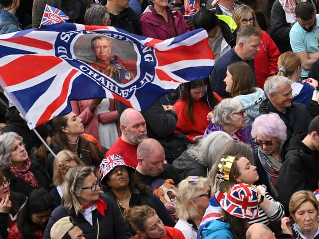 The crowd on the route of the procession in London ahead of the coronation of King Charles III and Queen Camilla on Saturday.  Picture date: Friday May 5, 2023. PA Photo.   Photo: Charles McQuillan/PA Wire