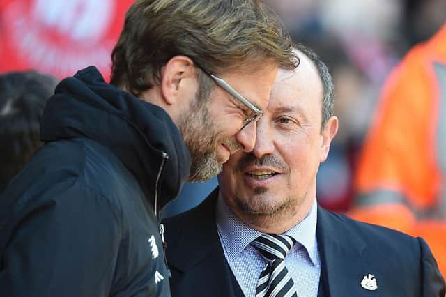 Liverpool manager Jurgen Klopp and Everton boss Rafa Benitez. Picture: Getty Images  