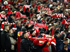 Liverpool fans at Anfield. 