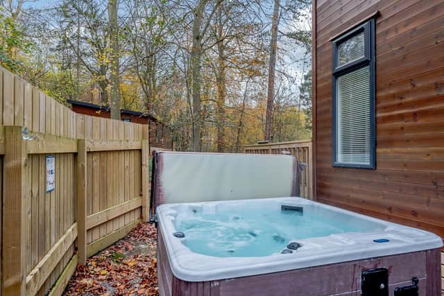 A three-bedroom Stamford Spa lodge with hot tub at the heart of the park.
