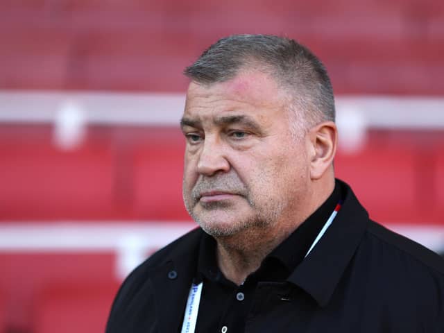 Shaun Wane was emotional following England's Rugby League World Cup exit (Photo by Matthew Lewis/Getty Images for RLWC)