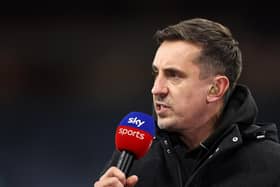 Gary Neville, Sky Sports presenter. (Photo by Catherine Ivill/Getty Images)